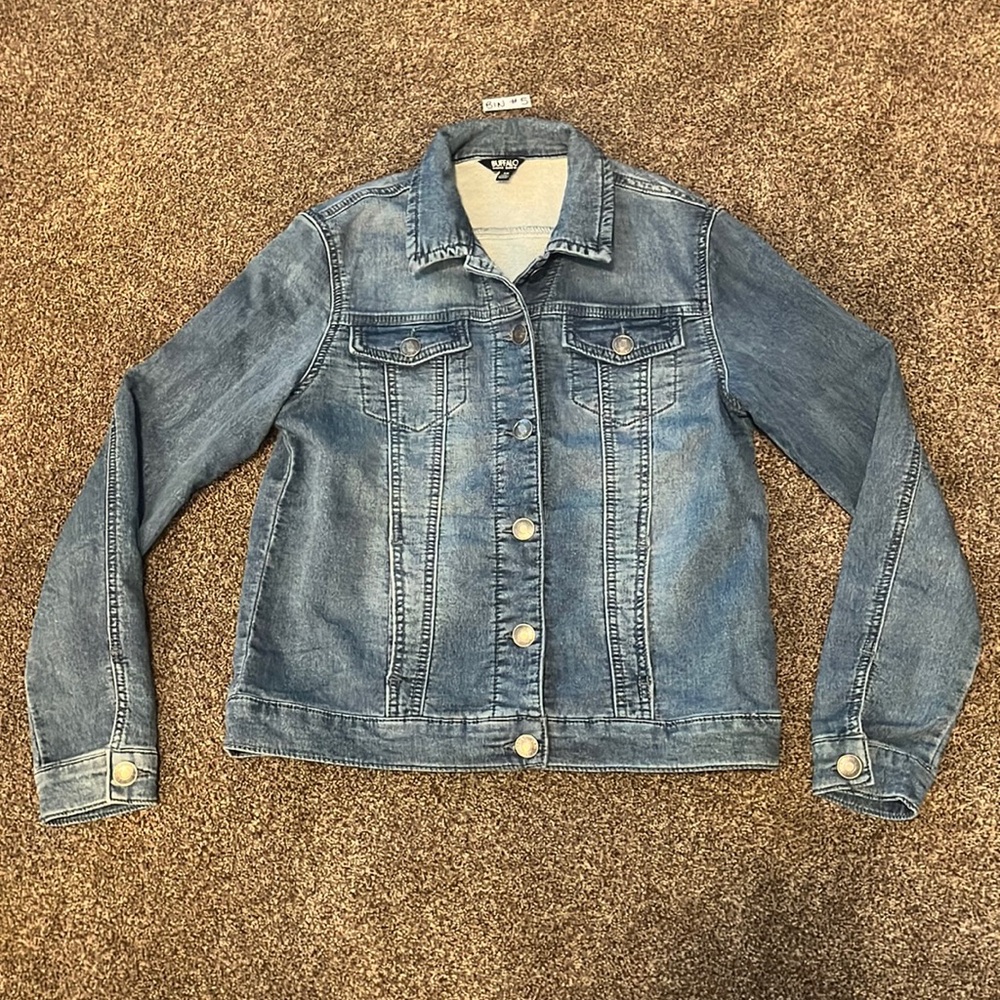 Small Buffalo “jean” jacket, made mostly from cotton so it’s softer.